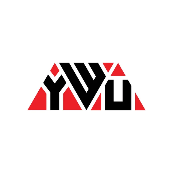 Üçgen Şekilli Ywu Üçgen Harf Logosu Tasarımı Ywu Üçgen Logo — Stok Vektör