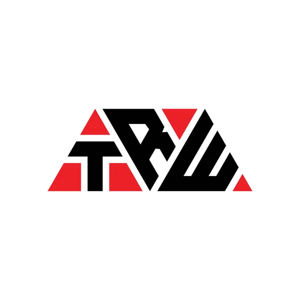 Trw Triangolo Lettera Logo Design Con Forma Triangolo Trw Triangolo — Vettoriale Stock