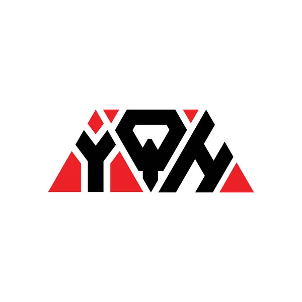 Yqh三角形字母标志设计与三角形形状 Yqh三角形标志设计单字 Yqh三角形矢量标识模板与红色 Yqh三角标识简单 Yqh — 图库矢量图片