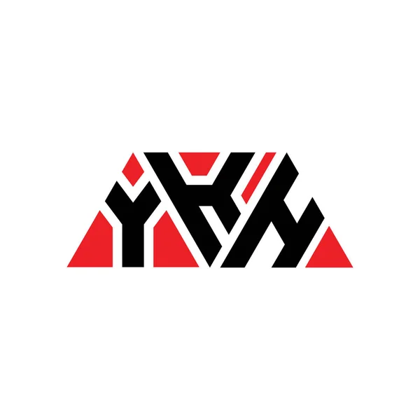 Design Logotipo Letra Triângulo Ykh Com Forma Triângulo Monograma Design — Vetor de Stock