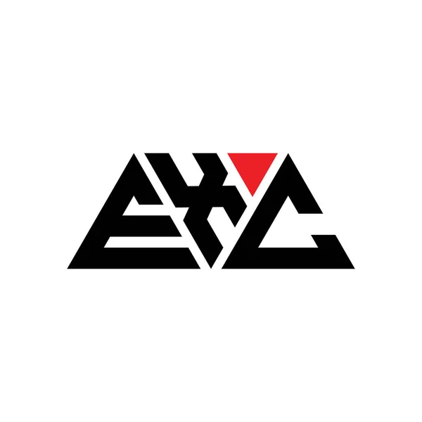 Exc Driehoekig Logo Met Driehoekige Vorm Exc Driehoek Logo Ontwerp — Stockvector