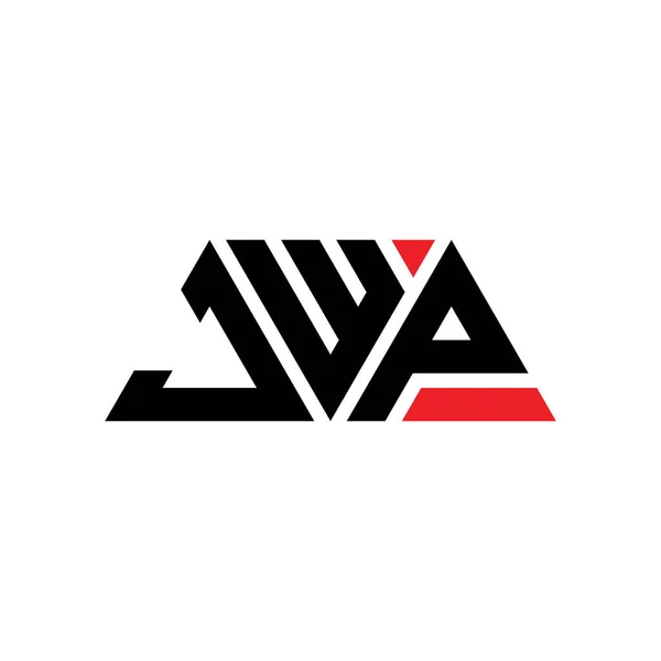 Jwp Трикутний Логотип Букви Дизайн Формою Трикутника Jwp Трикутник Логотип — стоковий вектор