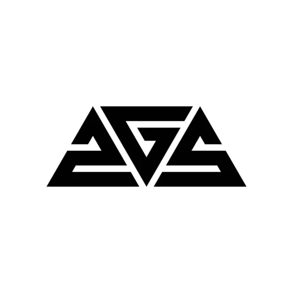 Zgs Driehoekig Logo Met Driehoekige Vorm Zgs Driehoekig Logo Ontwerp — Stockvector