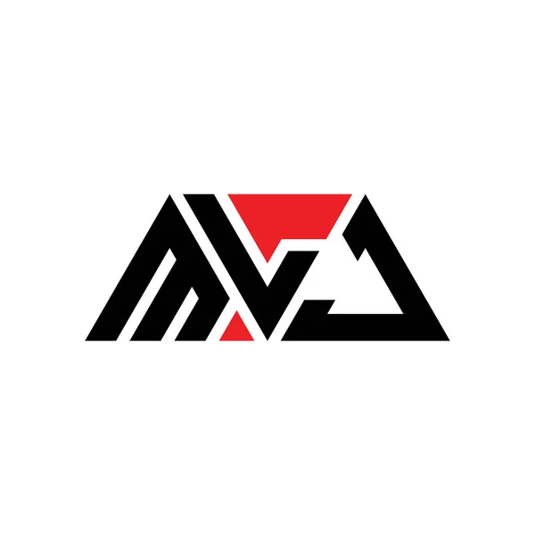 Mlj Triangel Bokstav Logotyp Design Med Triangel Form Monogram Med — Stock vektor