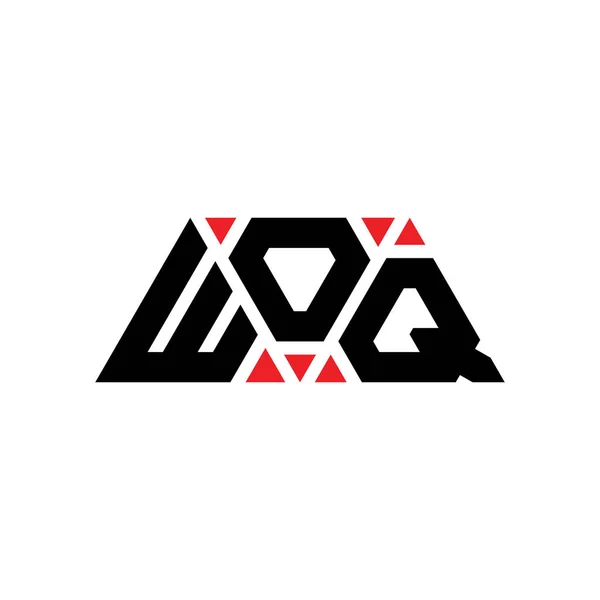 Woq Háromszög Betűs Logó Design Háromszög Alakú Woq Háromszög Logó — Stock Vector