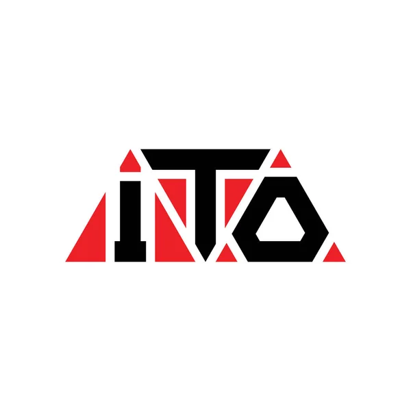Design Logotipo Letra Triângulo Ito Com Forma Triângulo Monograma Projeto — Vetor de Stock