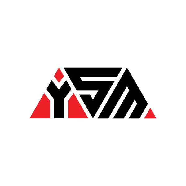 Design Logotipo Letra Triângulo Ysm Com Forma Triângulo Monograma Projeto — Vetor de Stock