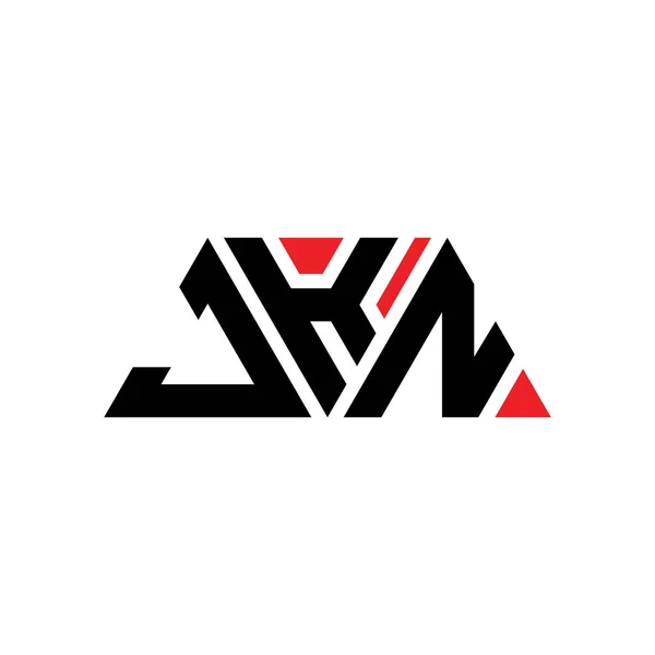 Návrh Trojúhelníkového Písmene Jkn Trojúhelníkovým Tvarem Jkn Trojúhelník Logo Design — Stockový vektor