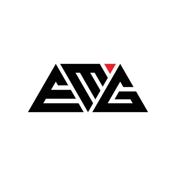 Trójkątny Wzór Logo Litery Emg Kształcie Trójkąta Logo Trójkąta Emg — Wektor stockowy