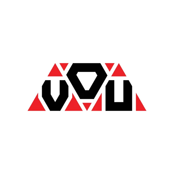 Vou Triangle Letter Logo Design Triangle Shape Vou Triangle Logo — Stock Vector