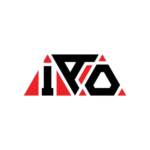 Діаграма Літер Iao Трикутника Формою Трикутника Монограма Дизайну Логотипу Iao — стоковий вектор