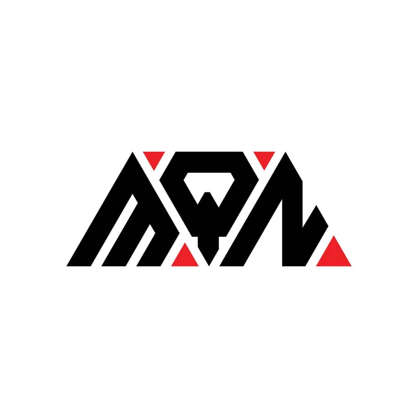 Mqn Dreieck Buchstabe Logo Design Mit Dreieck Form Mqn Dreieck — Stockvektor