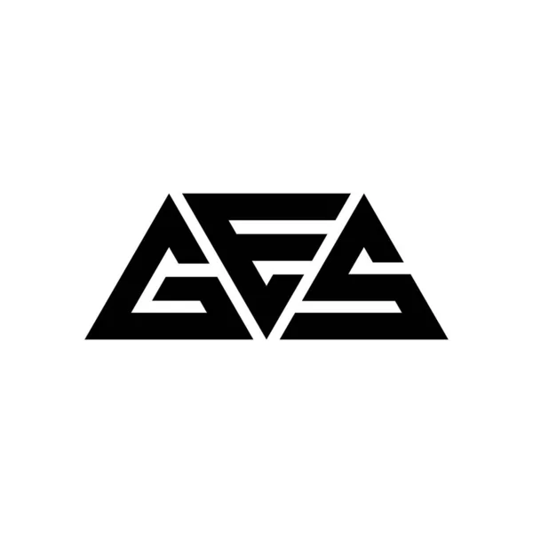 Diseño Logotipo Letra Triangular Ges Con Forma Triángulo Monograma Diseño — Vector de stock