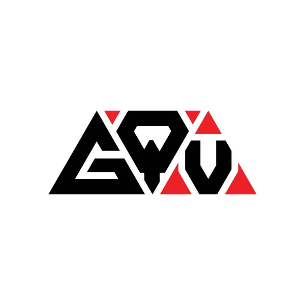Gqv Driehoekige Letter Logo Ontwerp Met Driehoekige Vorm Gqv Driehoekig — Stockvector