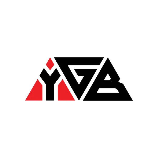 Diseño Logotipo Letra Triángulo Ygb Con Forma Triángulo Monograma Diseño — Archivo Imágenes Vectoriales
