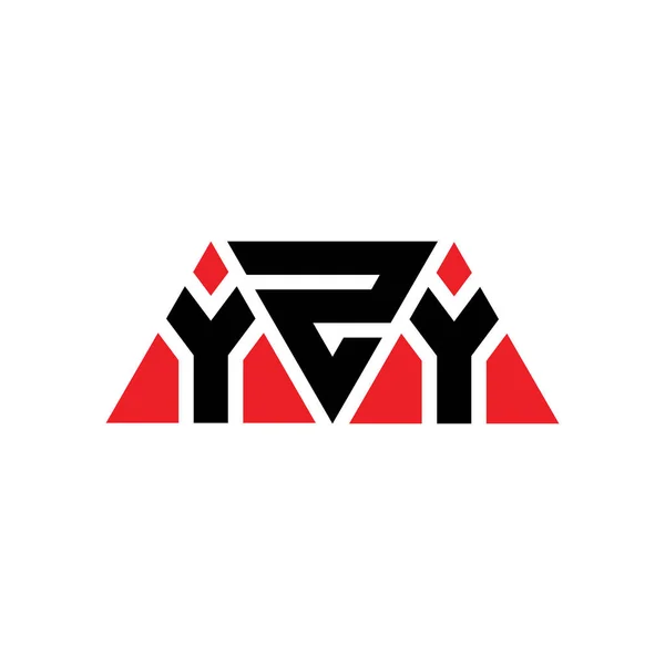 Yzy Driehoekige Letter Logo Ontwerp Met Driehoekige Vorm Yzy Driehoek — Stockvector