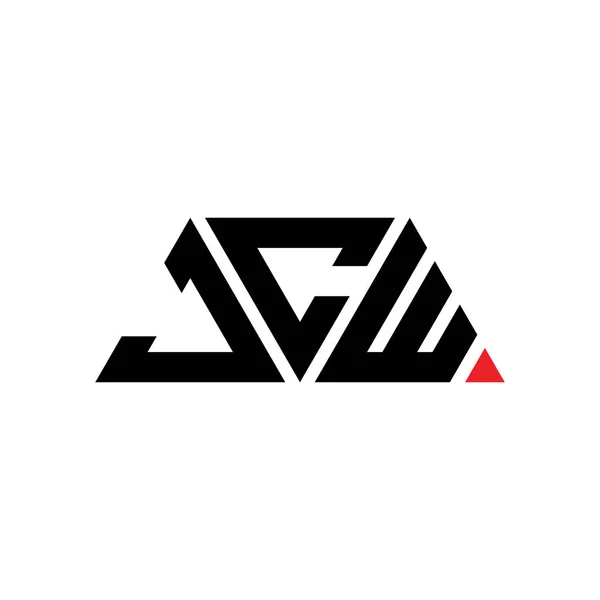 Jcw Driehoek Letter Logo Ontwerp Met Driehoek Vorm Jcw Driehoek — Stockvector