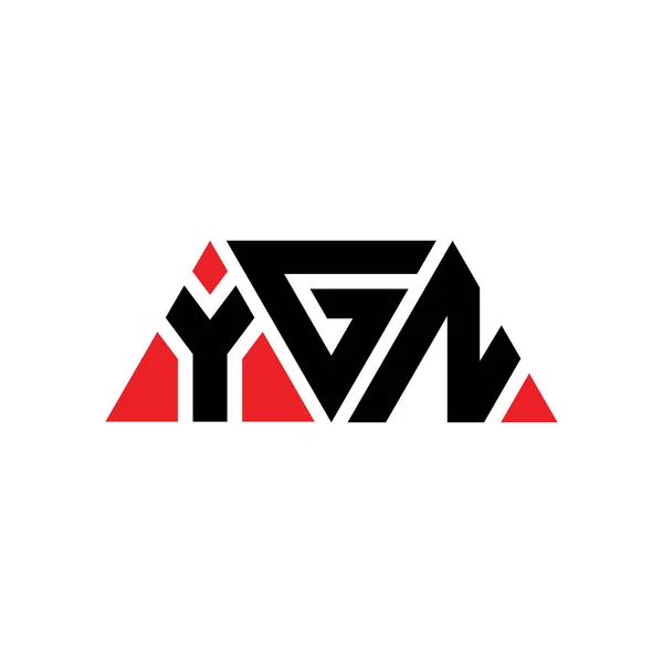 Design Logotipo Letra Triângulo Ygn Com Forma Triângulo Monograma Projeto — Vetor de Stock