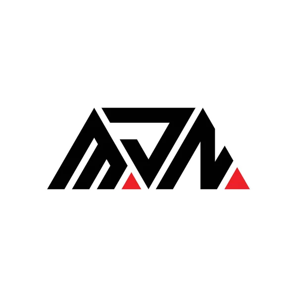 Diseño Del Logotipo Letra Del Triángulo Mjn Con Forma Triángulo — Archivo Imágenes Vectoriales