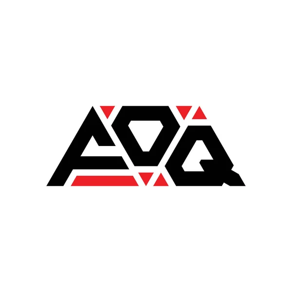 Дизайн Логотипу Foq Трикутної Літери Формою Трикутника Монограма Логотипу Foq — стоковий вектор