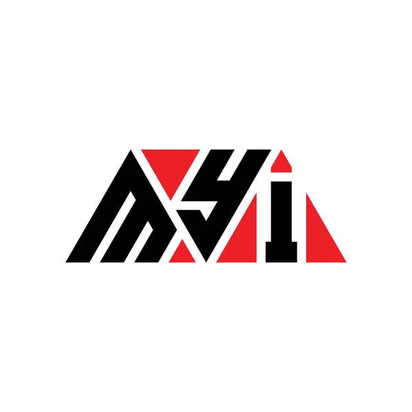 Myi Triangle Letter Logo Design Triangle Shape Myi Triangle Logo — Stock Vector
