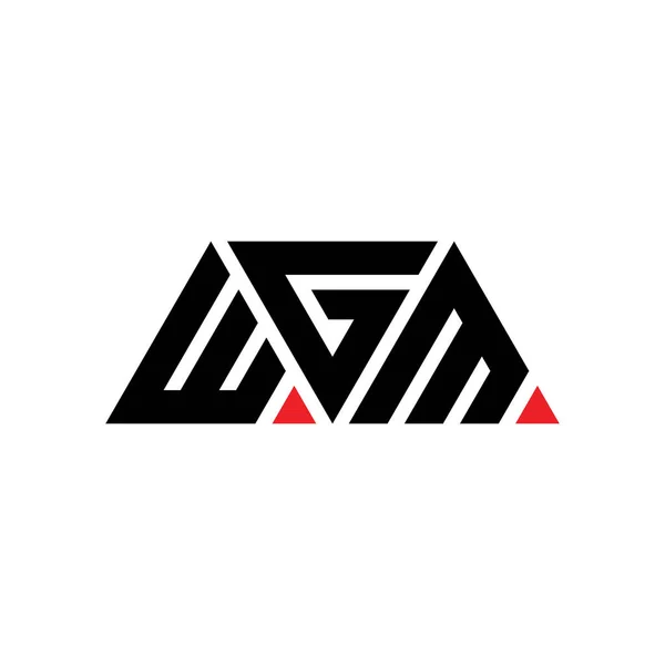 Wgm Triangle Letter Logo Design Triangle Shape Wgm Triangle Logo — Stock Vector