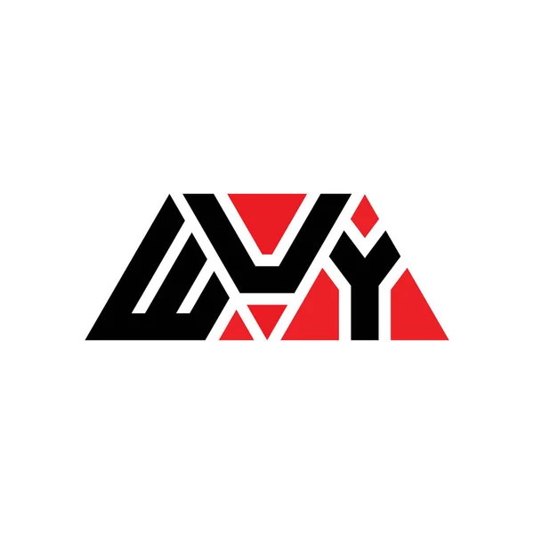 Wuy Desenho Logotipo Letra Triângulo Com Forma Triângulo Monograma Design — Vetor de Stock