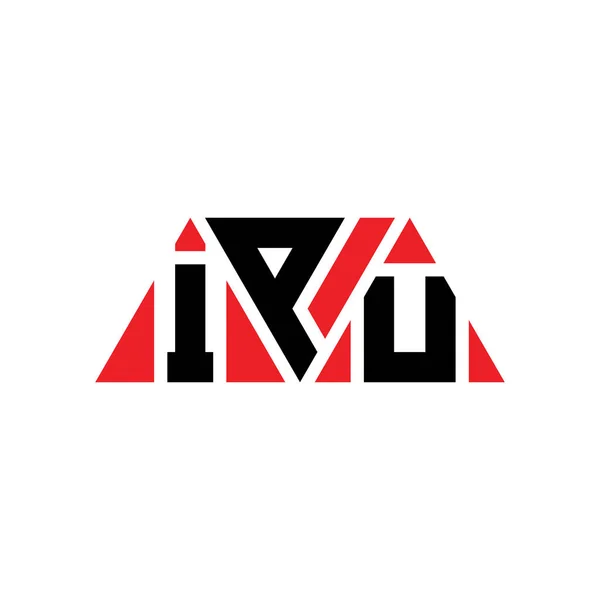 Ipu Triangel Bokstav Logotyp Design Med Triangel Form Ipu Triangel — Stock vektor
