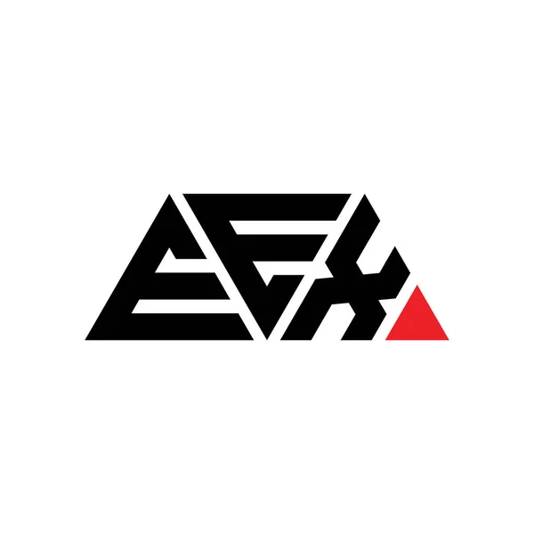 Eex Driehoekig Logo Met Driehoekige Vorm Eex Driehoekig Logo Ontwerp — Stockvector