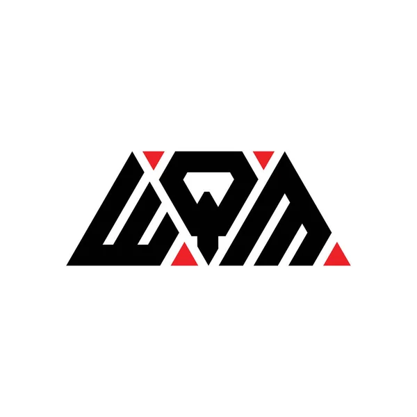 Wqm Driehoekige Letter Logo Ontwerp Met Driehoekige Vorm Wqm Driehoekig — Stockvector