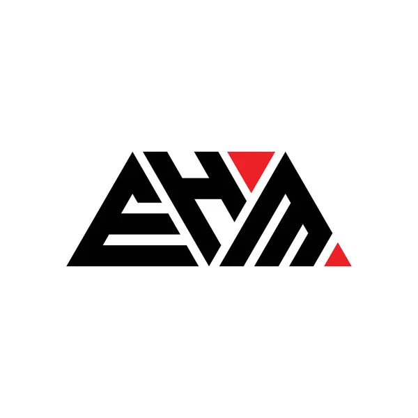 Ehm Triangle Letter Logo Design Triangle Shape Ehm Triangle Logo — Stock Vector