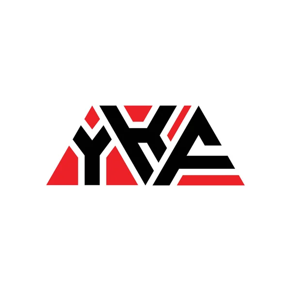 Diseño Del Logotipo Letra Del Triángulo Ykf Con Forma Triángulo — Archivo Imágenes Vectoriales