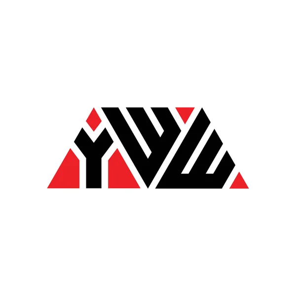 三角形のYww三角形の文字ロゴデザイン Yww三角形のロゴデザインモノグラム 赤い色のYww三角形ベクトルロゴテンプレート Yww三角形のロゴシンプル エレガントで豪華なロゴ Yww — ストックベクタ