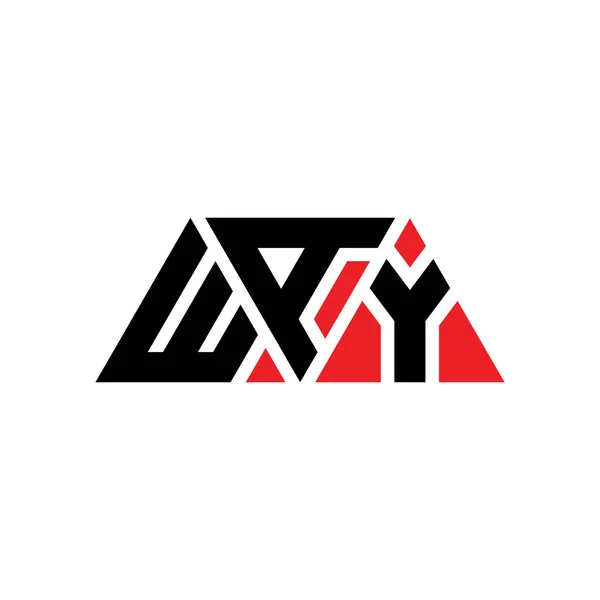 三角形の形をしたWay三角形の文字ロゴデザイン 方法三角形のロゴデザインのモノグラム 赤い色の方法三角形ベクトルロゴテンプレート 方法三角形のロゴシンプルでエレガントな 豪華なロゴ — ストックベクタ