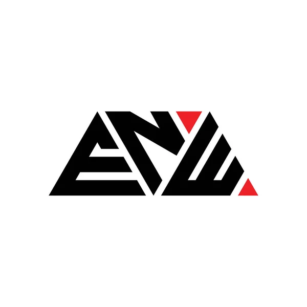 Enw Driehoek Letter Logo Ontwerp Met Driehoek Vorm Enw Driehoek — Stockvector