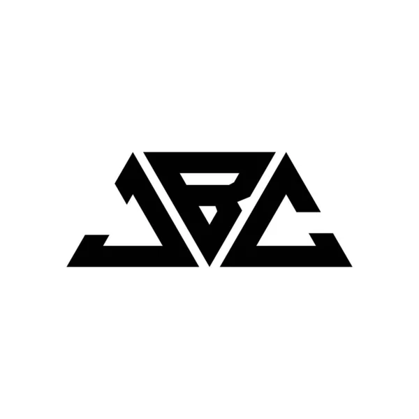 Jbc Driehoekige Letter Logo Ontwerp Met Driehoekige Vorm Jbc Driehoek — Stockvector