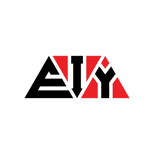 Eiy Design Logotipo Letra Triângulo Com Forma Triângulo Eiy Monograma — Vetor de Stock