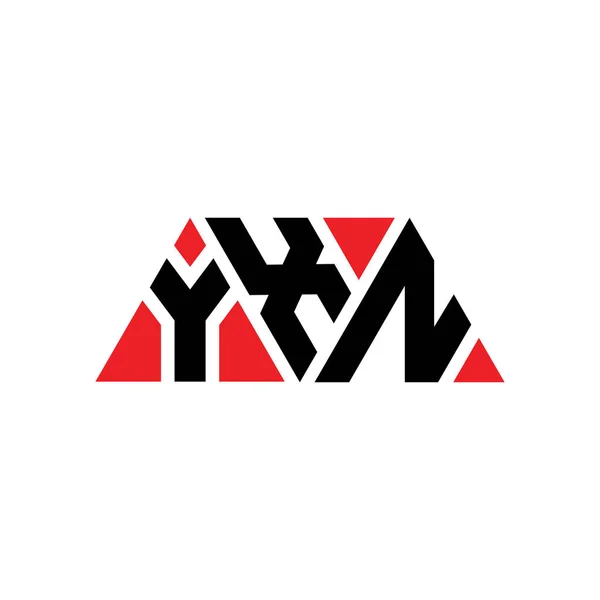 Návrh Trojúhelníkového Písmene Yxn Trojúhelníkovým Tvarem Yxn Trojúhelník Logo Design — Stockový vektor