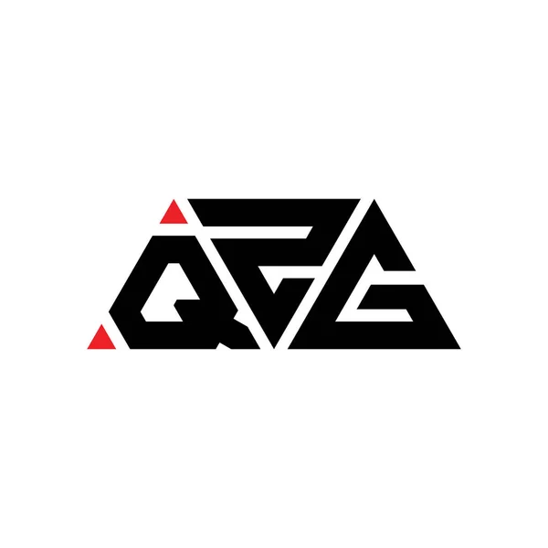 Qzg Driehoek Letter Logo Ontwerp Met Driehoek Vorm Qzg Driehoekig — Stockvector