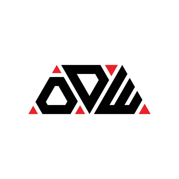 Odw Triangel Bokstav Logotyp Design Med Triangel Form Odw Triangel — Stock vektor