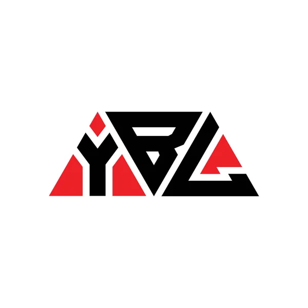 Ybl三角形字母标志设计与三角形形状 Ybl三角形标志设计单字 Ybl三角形矢量标识模板与红色 Ybl三角徽标简洁 Ybl — 图库矢量图片