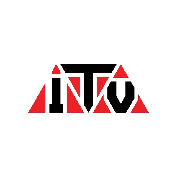 Logo Lettera Triangolo Itv Design Con Forma Triangolo Monogramma Progettazione — Vettoriale Stock