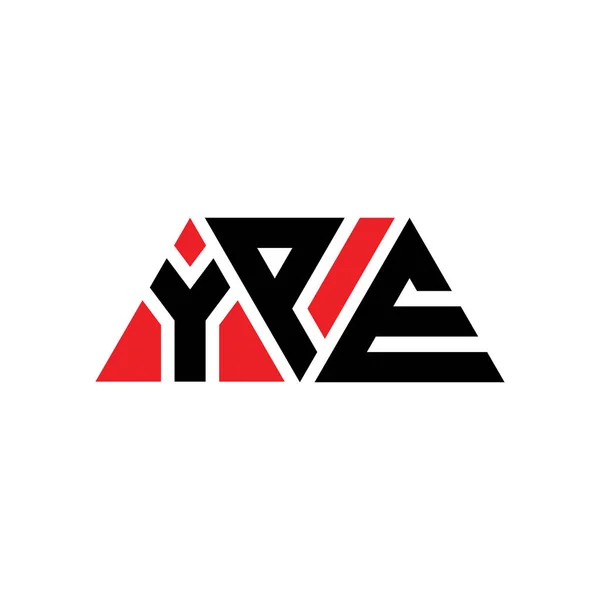 Diseño Del Logotipo Letra Del Triángulo Ype Con Forma Triángulo — Vector de stock