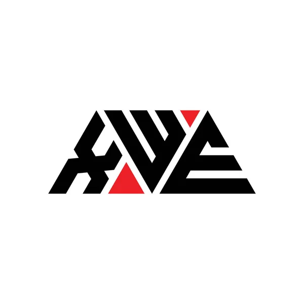 Diseño Del Logotipo Letra Triangular Xwe Con Forma Triángulo Monograma — Archivo Imágenes Vectoriales