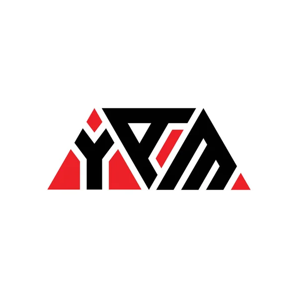 Yam三角形字母标志设计与三角形形状 Yam三角形徽标设计 Yam三角形矢量标识模板与红色 Yam三角徽标简单 Yam — 图库矢量图片