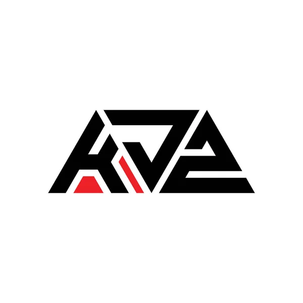 Diseño Del Logotipo Letra Del Triángulo Kjz Con Forma Triángulo — Archivo Imágenes Vectoriales