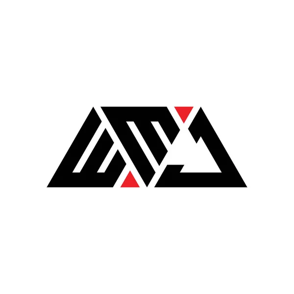 Wmj Driehoekige Letter Logo Ontwerp Met Driehoekige Vorm Wmj Driehoekig — Stockvector