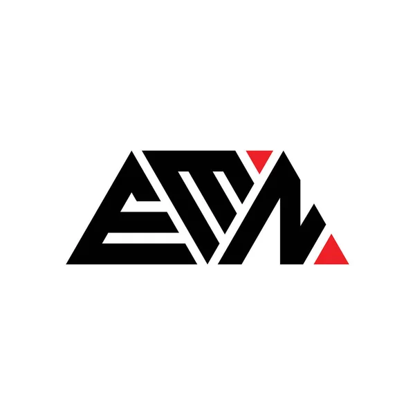 Emn Dreieck Buchstabe Logo Design Mit Dreieck Form Emn Dreieck — Stockvektor