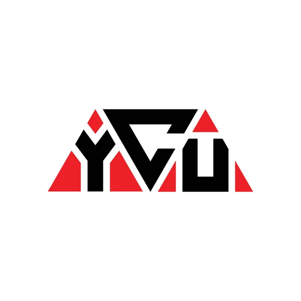 Ycu Triangle Letter Logo Design Triangle Shape Ycu Triangle Logo — Stock Vector