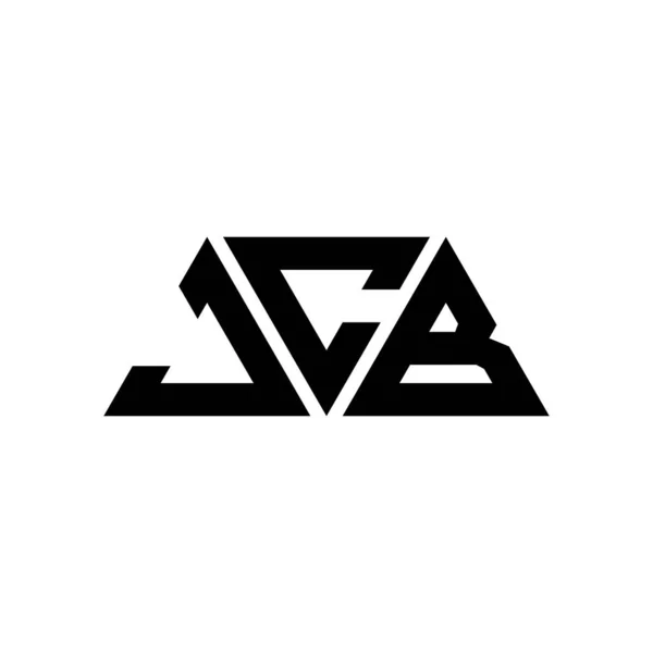 Jcb Driehoekige Letter Logo Ontwerp Met Driehoekige Vorm Jcb Driehoek — Stockvector